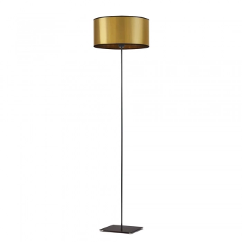 Sofia Mirror lampa podłogowa E27 abażur złoty lub miedziany, stelaż czarny Lysne