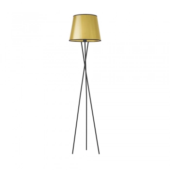 Tokio Mirror lampa podłogowa E27 abażur złoty lub miedziany, stelaż czarny Lysne