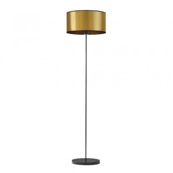 Werona Mirror lampa podłogowa E27 abażur złoty lub miedziany, stelaż czarny Lysne