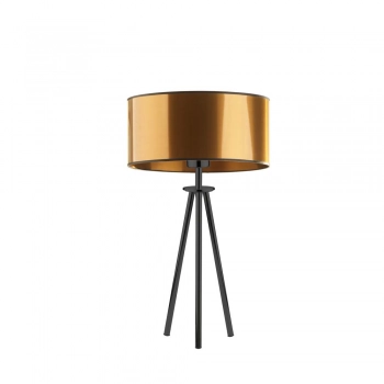 Alta Mirror lampka stołowa Lysne E27 abażur złoty lub miedziany, stelaż czarny