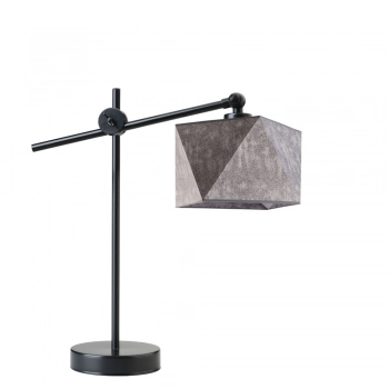 Lysne Belo regulowana lampka stołowa E27 abażur beton, stelaż czarny