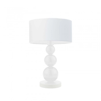 Lysne Honolulu lampka stołowa E27 abażur biały, stelaż biały