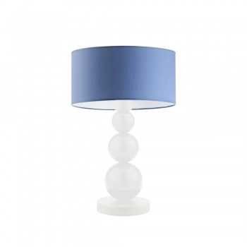Lysne Honolulu lampka stołowa E27 abażur niebieski, stelaż brązowy
