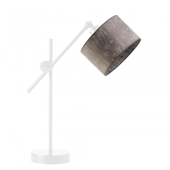 Lysne Mali regulowana lampka stołowa E27 abażur beton, stelaż biały