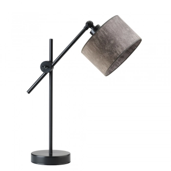 Lysne Mali regulowana lampka stołowa E27 abażur beton, stelaż czarny