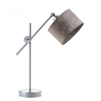 Lysne Mali regulowana lampka stołowa E27 abażur beton, stelaż srebrny