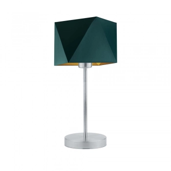 Lysne Wuhu lampka stołowa E27 abażur zielono - złoty, stelaż Lysne Wuhu lampka stołowa E27 abażur beton, stelaż srebrny