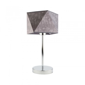 Lysne Wuhu lampka stołowa E27 abażur beton, stelaż chrom