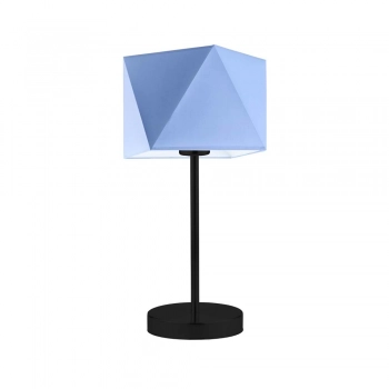 Lysne Wuhu lampka stołowa E27 abażur niebieski, stelaż czarny