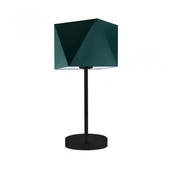 Lysne Wuhu lampka stołowa E27 abażur zielony, stelaż czarny