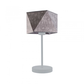 Lysne Wuhu lampka stołowa E27 abażur beton, stelaż Lysne Wuhu lampka stołowa E27 abażur beton, stelaż srebrny
