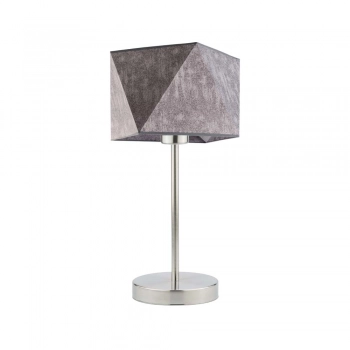 Lysne Wuhu lampka stołowa E27 abażur beton, stelaż stal szczotkowana