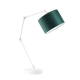 Lysne Asmara regulowana lampka stołowa E27 abażur zielony, stelaż biały