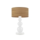 Lysne Honolulu lampka stołowa E27 abażur dąb sonoma, stelaż biały