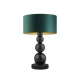 Lysne Honolulu lampka stołowa E27 abażur zielono-złoty, stelaż czarny