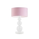 Lysne Honolulu lampka stołowa E27 abażur różowy, stelaż brązowy