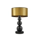 Lysne Honolulu lampka stołowa E27 abażur złoty, stelaż czarny