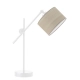 Lysne Mali Eco regulowana lampka stołowa E27 abażur dąb bielony, stelaż biały