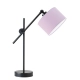 Lysne Mali regulowana lampka stołowa E27 abażur jasny fioletowy, stelaż czarny