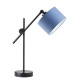 Lysne Mali regulowana lampka stołowa E27 abażur niebieski, stelaż czarny