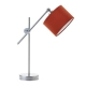 Lysne Mali regulowana lampka stołowa E27 abażur rdzawy, stelaż srebrny