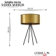 Sierra Mirror lampka stołowa E27 abażur złoty, stelaż czarny