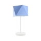 Lysne Wuhu lampka stołowa E27 abażur niebieski, stelaż biały