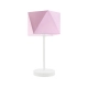 Lysne Wuhu lampka stołowa E27 abażur różowy, stelaż biały