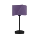 Lysne Wuhu lampka stołowa E27 abażur fioletowy, stelaż czarny