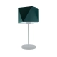 Lysne Wuhu lampka stołowa E27 abażur zielony, stelaż srebrny