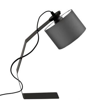 Lysne Haga lampka biurkowa E27 abażur grafitowy, stelaż czarny