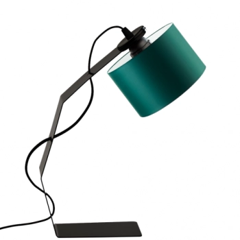 Lysne Haga lampka biurkowa E27 abażur zielony, stelaż czarny