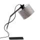 Lysne Haga lampka biurkowa E27 abażur beton, stelaż czarny
