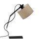 Lysne Haga lampka biurkowa E27 abażur beżowy, stelaż czarny