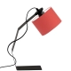 Lysne Haga lampka biurkowa E27 abażur czerwony, stelaż czarny