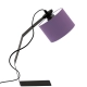 Lysne Haga lampka biurkowa E27 abażur fioletowy, stelaż czarny