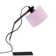 Lysne Haga lampka biurkowa E27 abażur jasny fioletowy, stelaż czarny
