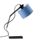 Lysne Haga lampka biurkowa E27 abażur niebieski, stelaż czarny