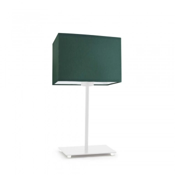 Amalfi lampka stołowa 1xE27 abażur zielony, stelaż (biały, czarny, srebrny, chrom, stal szczotkowana, stare złoto) Lysne