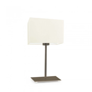 Amalfi lampka stołowa 1xE27 abażur écru, stelaż (biały, czarny, srebrny, chrom, stal szczotkowana, stare złoto)