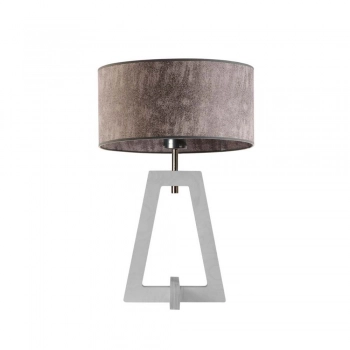Clio lampka stołowa 1xE27 abażur beton, stelaż (biały, dąb, mahoń, popiel, heban)
