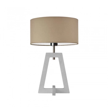 Clio lampka stołowa 1xE27 abażur beżowy, stelaż (biały, dąb, mahoń, popiel, heban)