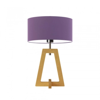 Clio lampka stołowa 1xE27 abażur fioletowy, stelaż (biały, dąb, mahoń, popiel, heban) Lysne