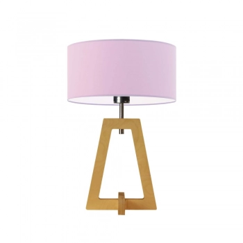 Clio lampka stołowa 1xE27 abażur jasny fioletowy, stelaż (biały, dąb, mahoń, popiel, heban) Lysne