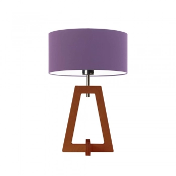 Clio lampka stołowa 1xE27 abażur fioletowy, stelaż (biały, dąb, mahoń, popiel, heban)