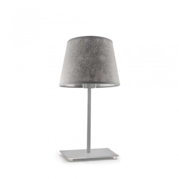 Genua lampka stołowa 1xE27 abażur beton, stelaż (biały, czarny, srebrny, chrom, stal szczotkowana, stare złoto)