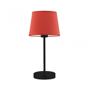 Siena lampka stołowa 1xE27 abażur czerwony, stelaż (biały, czarny, srebrny, chrom, stal szczotkowana, stare złoto) Lysne