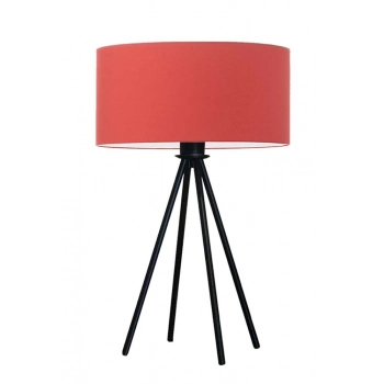 Sierra lampka stołowa 1xE27 abażur czerwony, stelaż (biały, czarny, srebrny, chrom, stal szczotkowana, stare złoto) Lysn