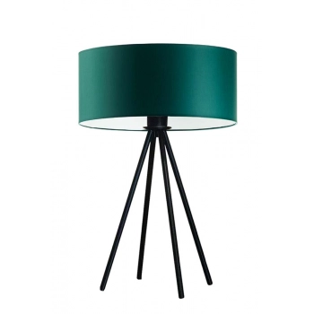 Sierra lampka stołowa 1xE27 abażur Zielony, stelaż (biały, czarny, srebrny, chrom, stal szczotkowana, stare złoto) Lysne