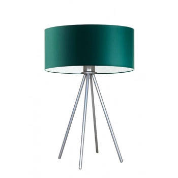 Sierra lampka stołowa 1xE27 abażur Zielony, stelaż (biały, czarny, srebrny, chrom, stal szczotkowana, stare złoto)